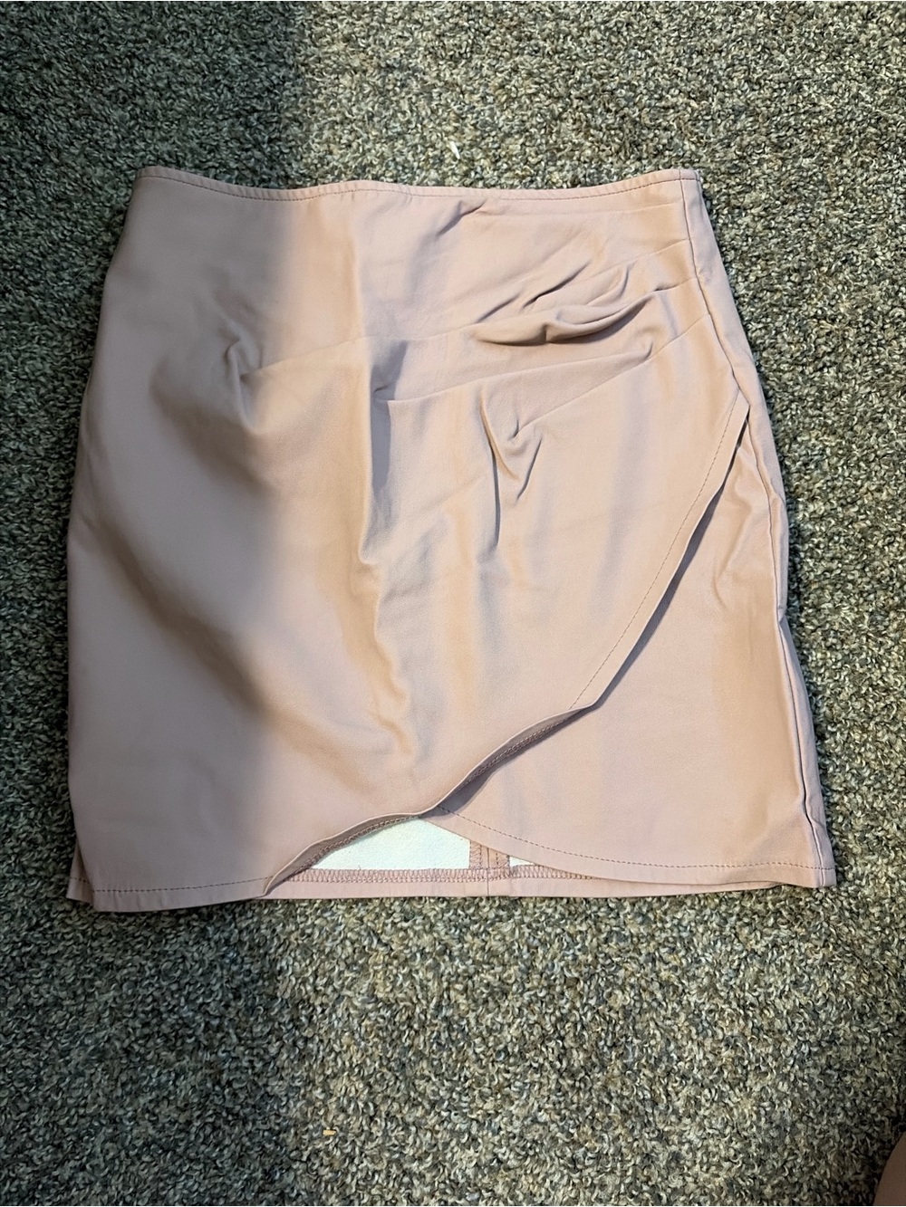 Women’s Blush Pink Wrap-Front Mini Skirt
